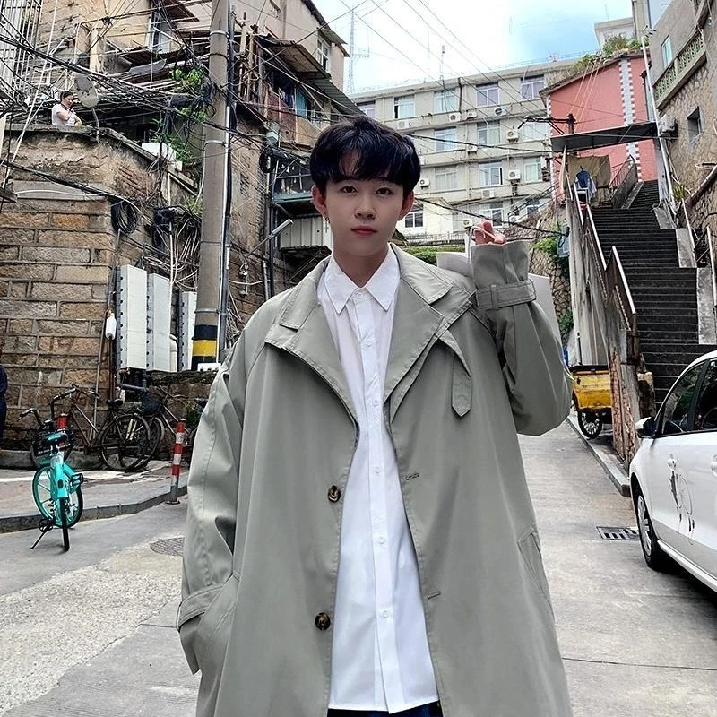 

Hong Kong Retro Inspired Men's Windbreaker 2025 Spring Autumn Unisex Loose Fit High Quality Coat​