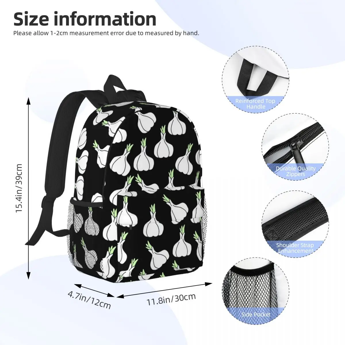 Cute Garlic Backpacks Teenager Bookbag Fashion Students School Bags Laptop Rucksack Shoulder Bag Large Capacity