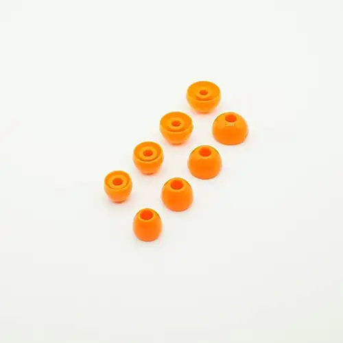 Imagen 2 del producto Penon Liqueur O Naranja 4,5 mm S/M/L/XL Almohadillas de silicona para audiófilos HiFi Boquilla de 4,0-6,5 mm Auriculares intrauditivos con cable IEM (3 pares)