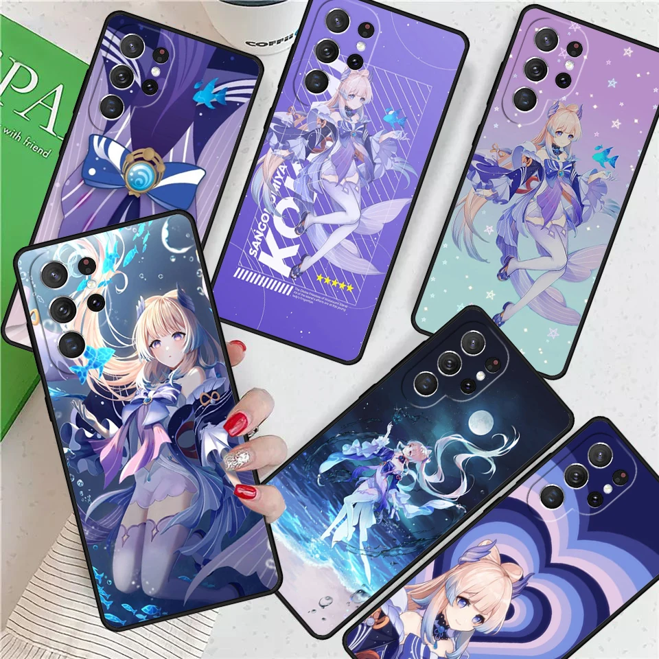 Genshin Impact Sangonomiya Kokomi For Samsung Galaxy S24 Ultra S21 S22 S8 S9 S10E Note 10 20 Plus FE S23 Phone case Cover Coque