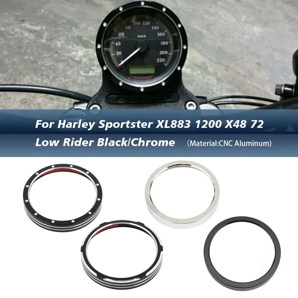

Motorcycle CNC Aluminum Speedometer Trim Bezel Billet Cover For Harley Sportster XL883 1200 X48 72 Low Rider Glide Softail