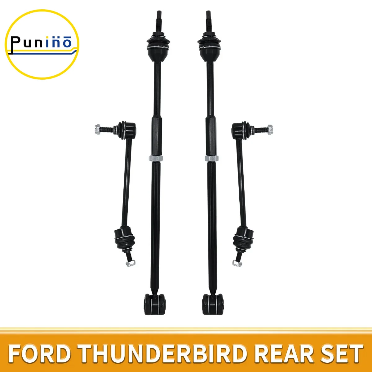 

Punino Rear Sway Bar Links Tie Rod End 4pcs Set Kit for Lincoln LS Ford Thunderbird 2000 2001 2002 2003 2004 2005 2006