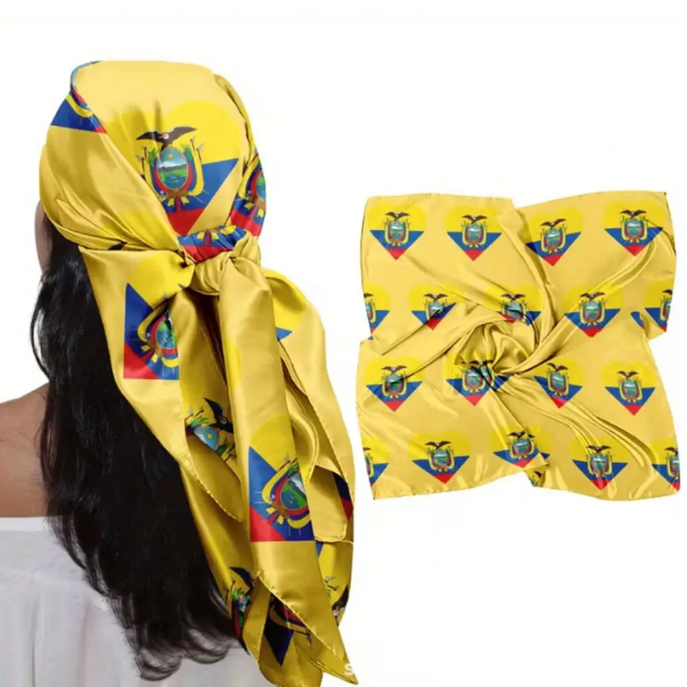 Handbag Tie Scarf Italian Flag Design Turban Hat Scarf 35x35 Soft Flowing Headscarf Bandanas Fashion Accessory for Hair Neck