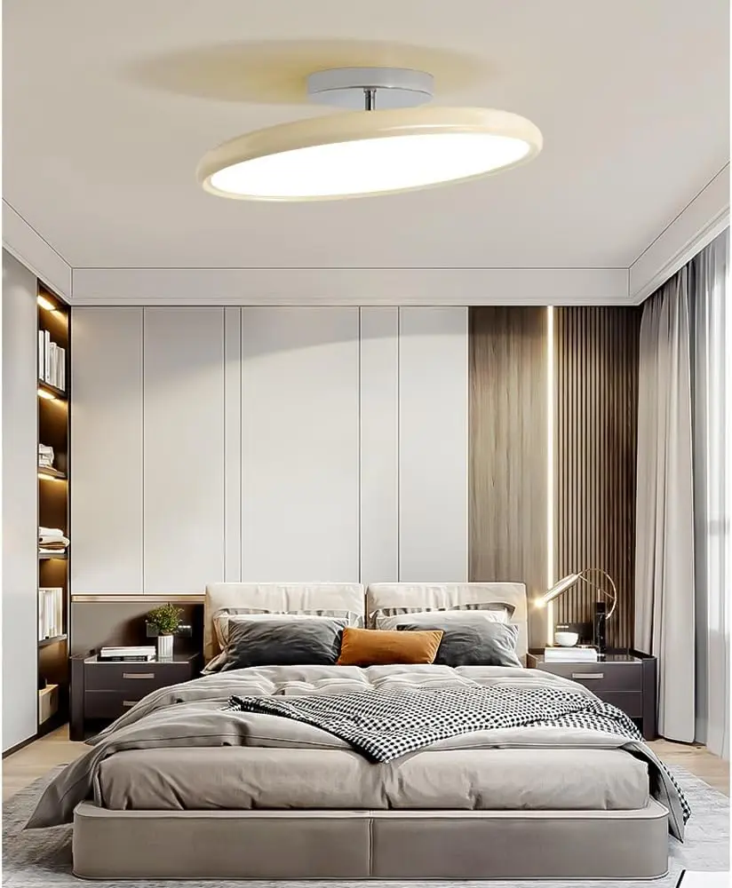 

Modern LED Ceiling Lights for Bedroom Study Living Room Lighting Lamps Lustres French Creamy Indoor Home Decoration Lights