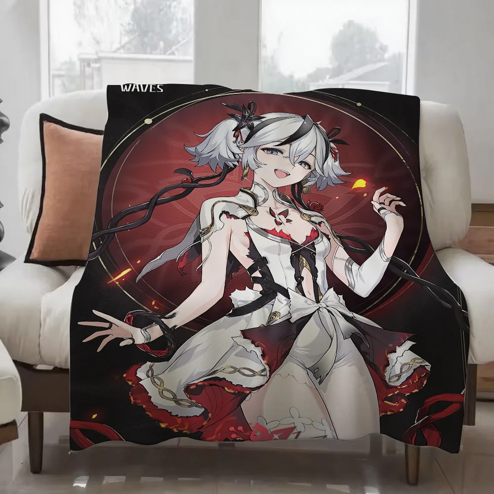 

Легкое одеяло Wuthering Waves Camellya для общежитий, сон, гостиной, офиса, дивана, всесезонного