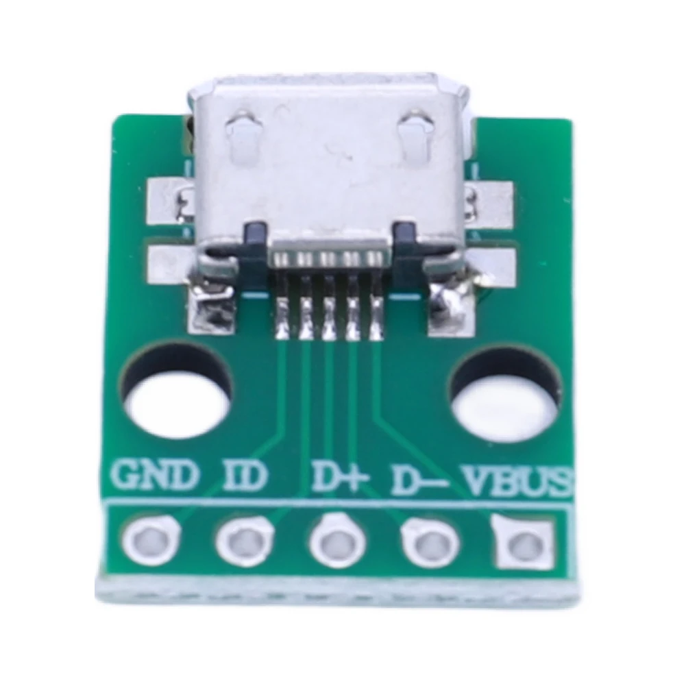 Micro USB To DIP Adapter Board 5pin Female Connector B Type PCB Converter Pinboard SMT Mother Seat