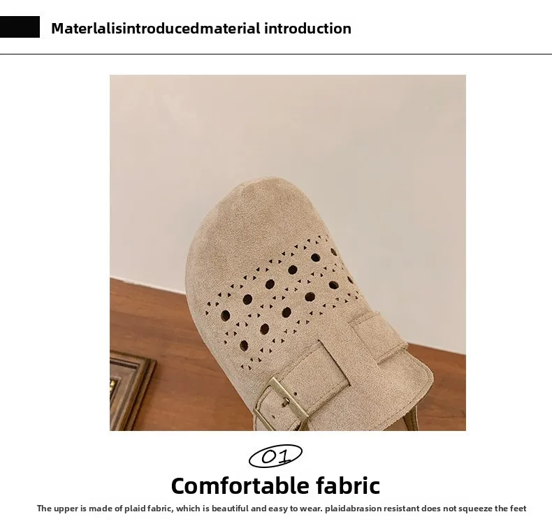 Modische neue Damen-Hausschuhe in Uni-Farben mit Löchern, Sommer-Neuheit, einfache, geschlossene Zehenpartie, dicke Sohle, bequeme Damen-Freizeitschuhe, Strand-Sandalen – Detail 2