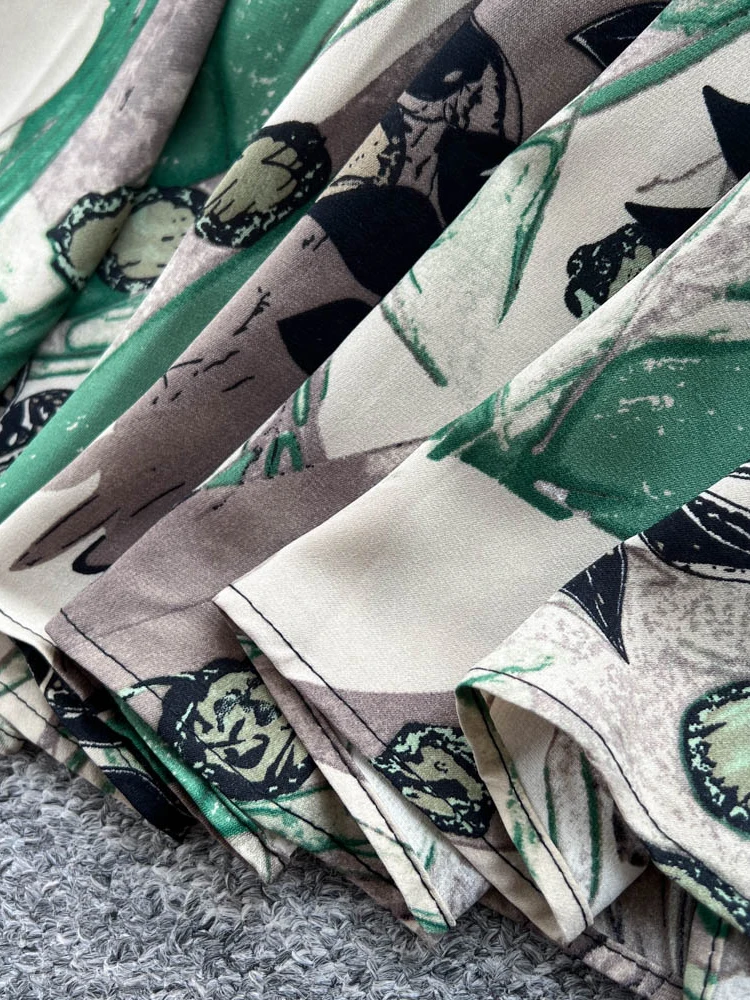 Femmes robes en mousseline de soie automne printemps imprimé fleurs léopard imprimé pansement col en v longue Maxi robes femme DS268