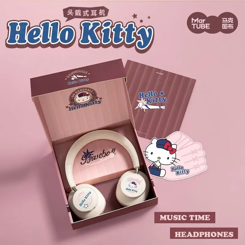 

New HelloKitty genuine cartoon cartoon headset cute kawaii holiday gift sports outdoor wireless headset wholesale fast shipping