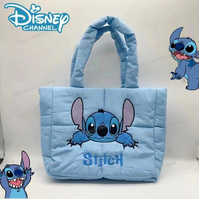 

Anime Stitch Hand Bill Shoulder Bag Kawaii Cute Portable Flannel Tote Bag Girly Heart Commuter Skew Straddle Bag Christmas Gift