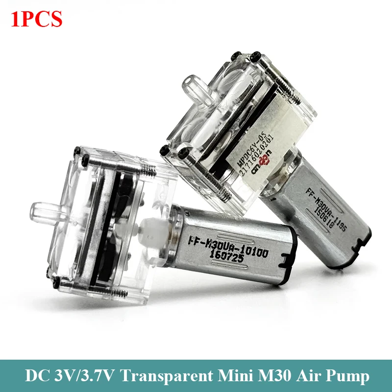 

DC 3V 3.7V Small M30 Air Pump Micro Diaphragm Oxygen, Transparent Pump Head Oxygen Pump
