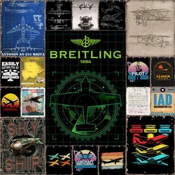 Breitling Retro Airplane wall decor  neon sign  garage  home decor  room decoration  home decor Wall art  metal wall decor anime