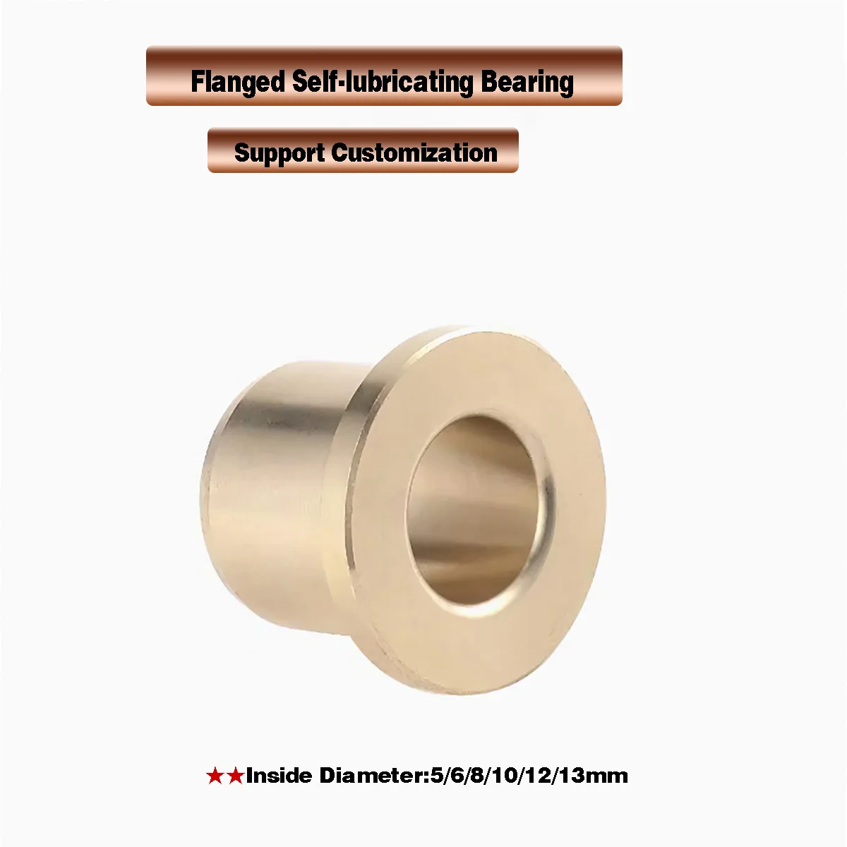 Bronze Sleeve Flange Through-Hole Bearing Bushings M5-M13