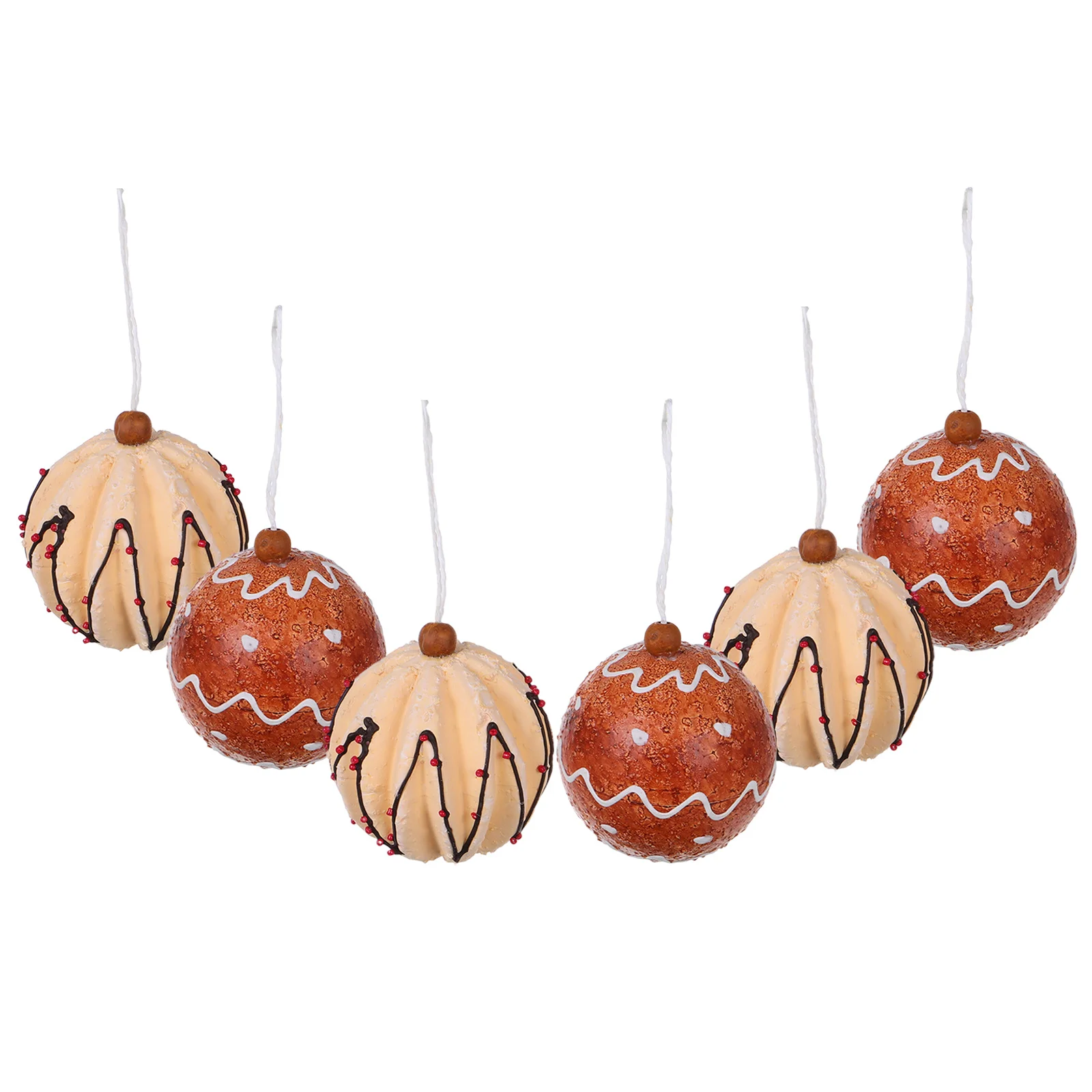 

6Pcs Christmas Ball Set Handpainted Foam Shatterproof Xmas Tree Hanging Ornaments Holiday Decoration Indoor Outdoor