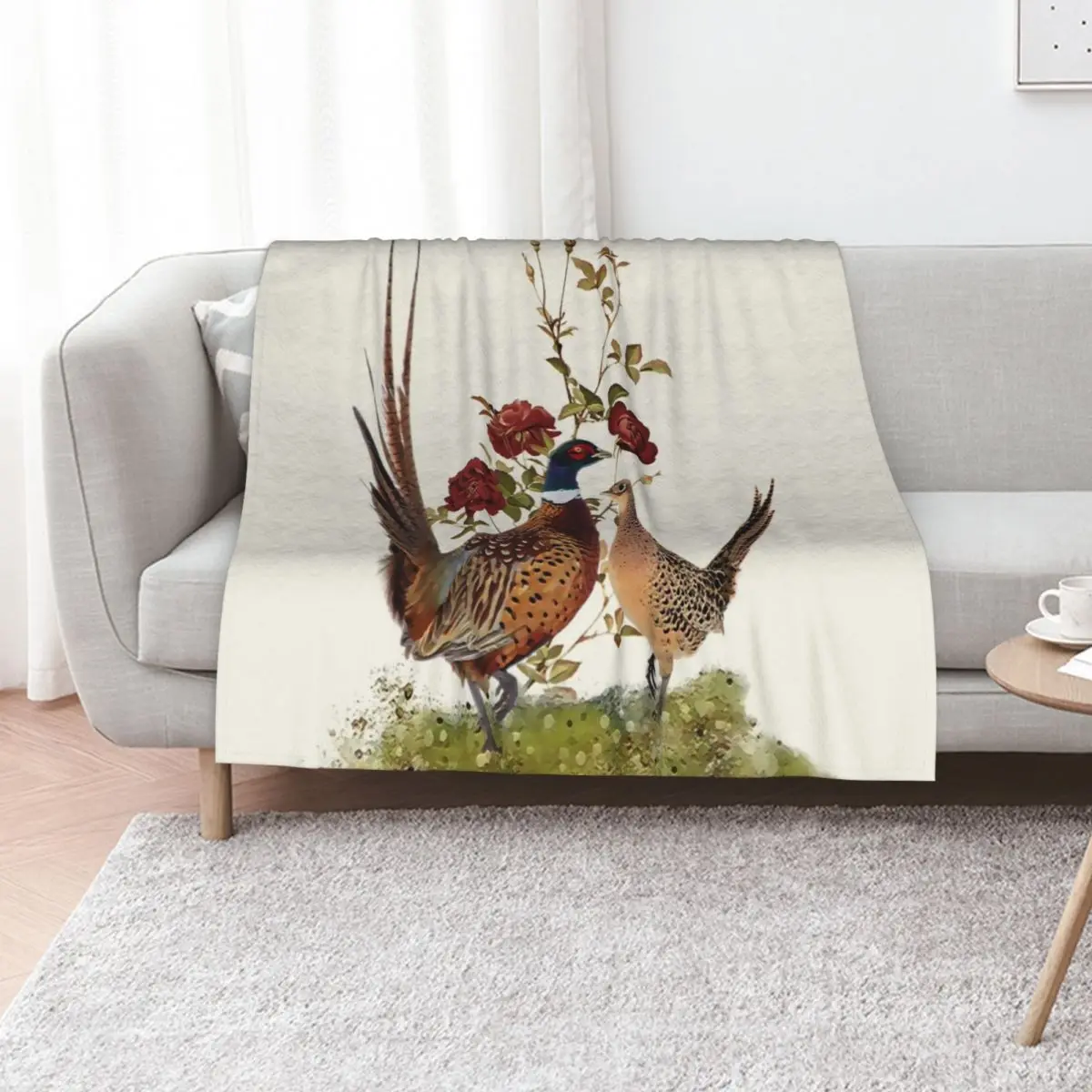 A beautiful wild bird - Pheasant Throw Blanket Weighted funny gift Stuffeds Giant Sofa Sofa Quilt Luxury Designer Blankets