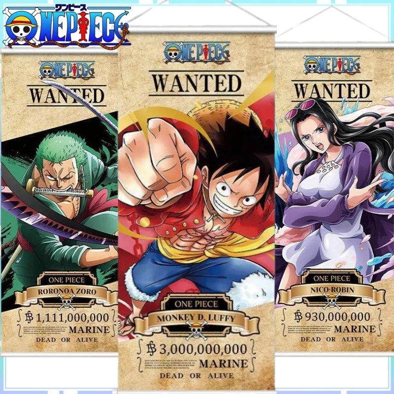 Póster de ONE PIECE de Luffy para Colgar en la Pared, con Nami, Zoro, Chopper y Brook, Decoración de Interiores, Pintura, Mercancía de Anime, Colección de Regalos