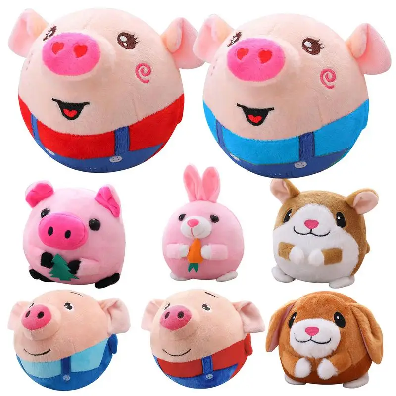 Pet Bouncing Jump Doll Kids Toys Funny Talking Animal Doll Cat Dog Toys Singing Bouncing Pig Electric Plush Toy Children Gifts