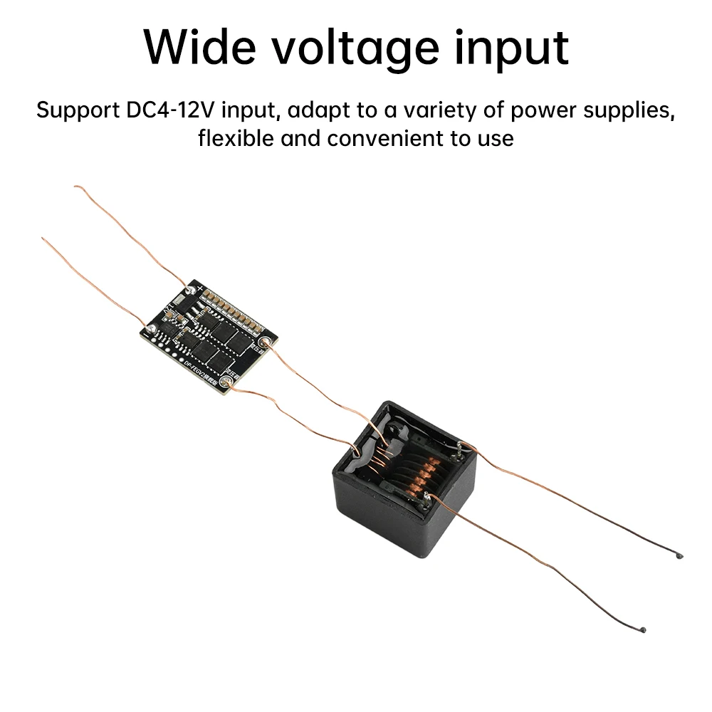 Dc 4-12v para ac 20kv arco ignição módulo de alta tensão placa de acionamento transformador isqueiro ampla entrada de tensão saída ac de alta frequência