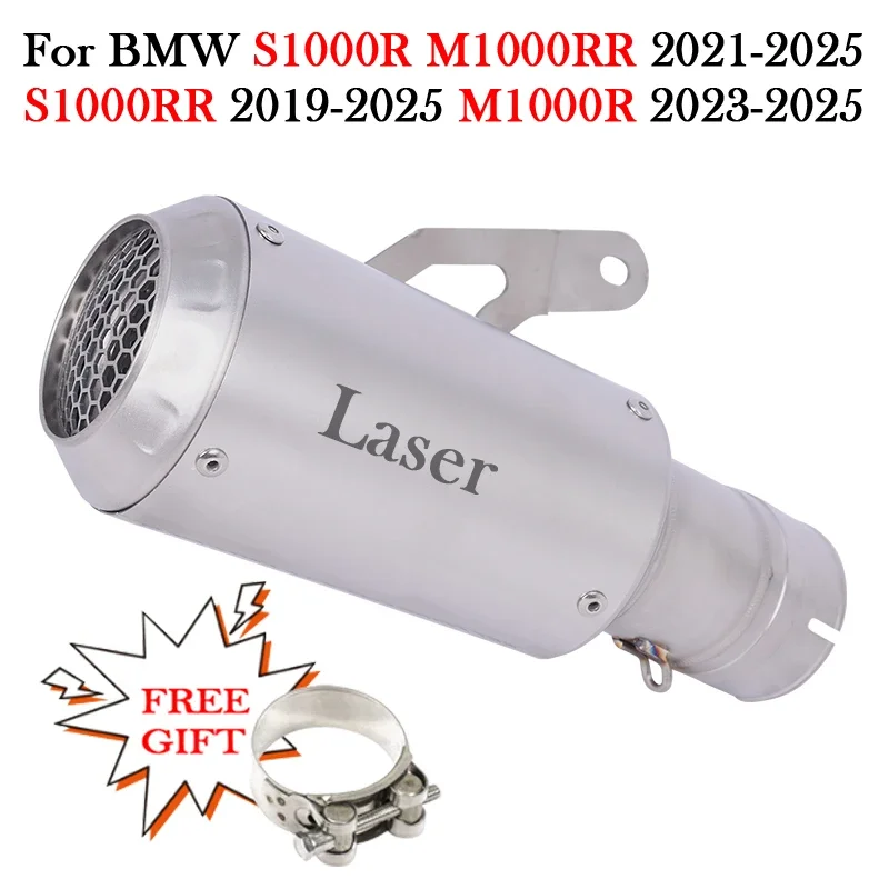 

Slip On For BMW S1000R M1000RR S1000RR M1000R 2023 2024 2025 Motorcyce Exhaust With Middle Link Pipe Modify Muffler Escape Moto