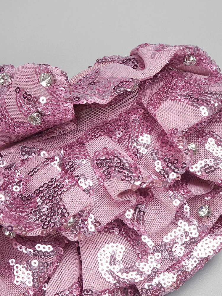 Off the Shoulder Deep V Plunge  Sparkly Mermaid Evening Dresses Sleeveless Sequins Zipper Beaded 3D Lace Appliques Prom Dress