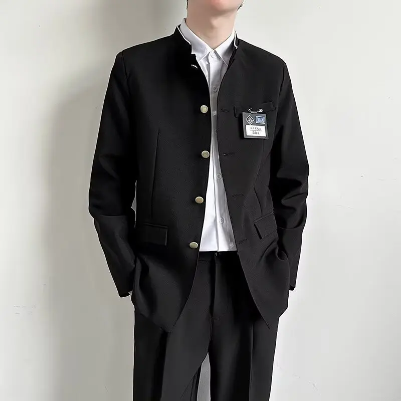 4-A141  Suit Jacket Men's Trendy Brand Design Sense Trendy Loose Handsome Japanese College Style Collar Small Suit