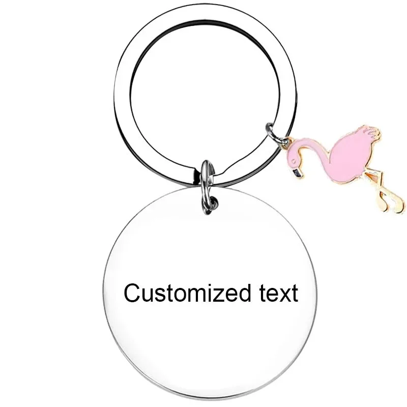 Personalized Custom Keychain Flamingo Inspirational Gift Key chain Flamingo Lover Gift key rings