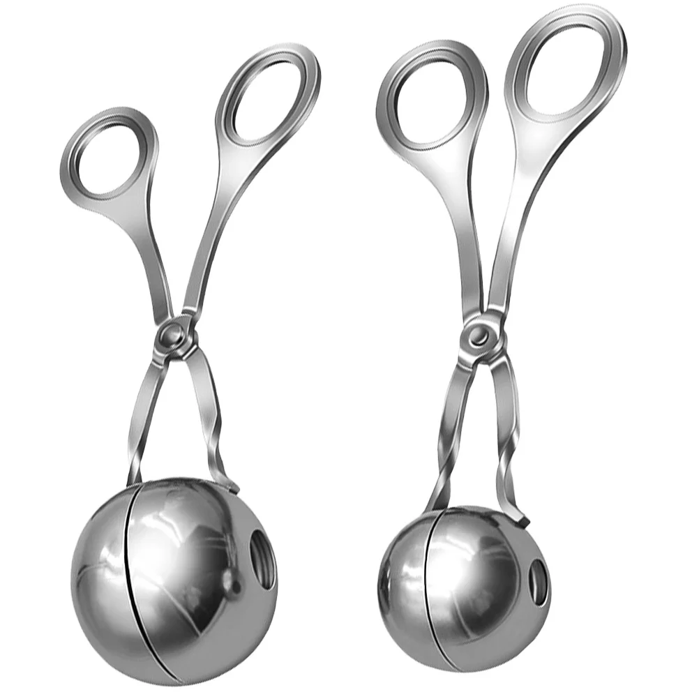 

2pcs Stainless Steel Rice Ball Maker Meatball Tong For Fish Shrimp Tofu Balls Sushi Cake Kitchenware Manual Baller Clamps