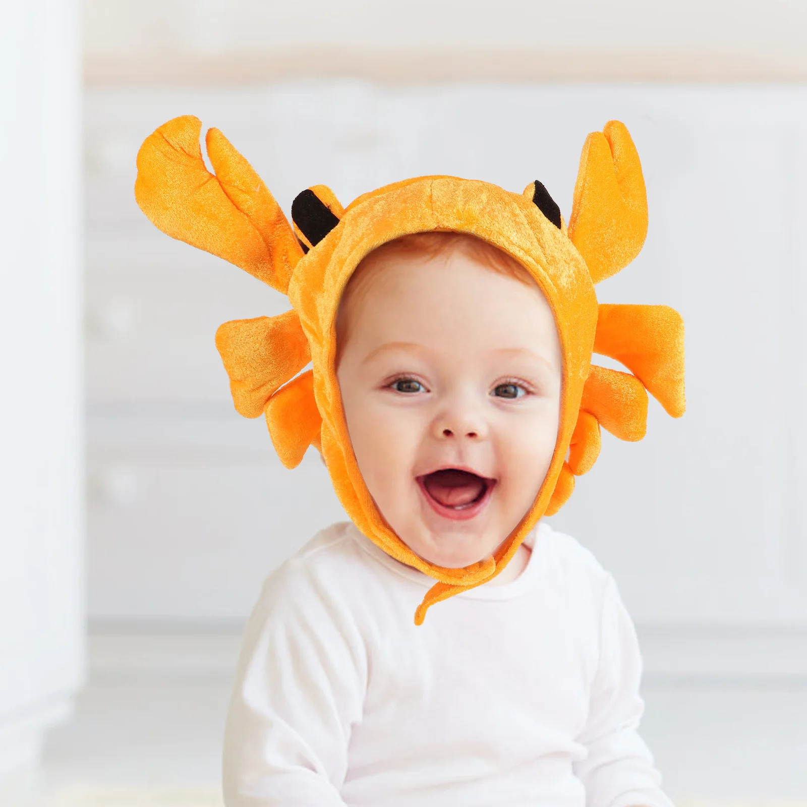 

Crab Hat for Cosplay Party Women Girls Adults Orange Sea Animal Hat Cute Cap Dress Up Photo Prop Lightweight Comfortable Fabric