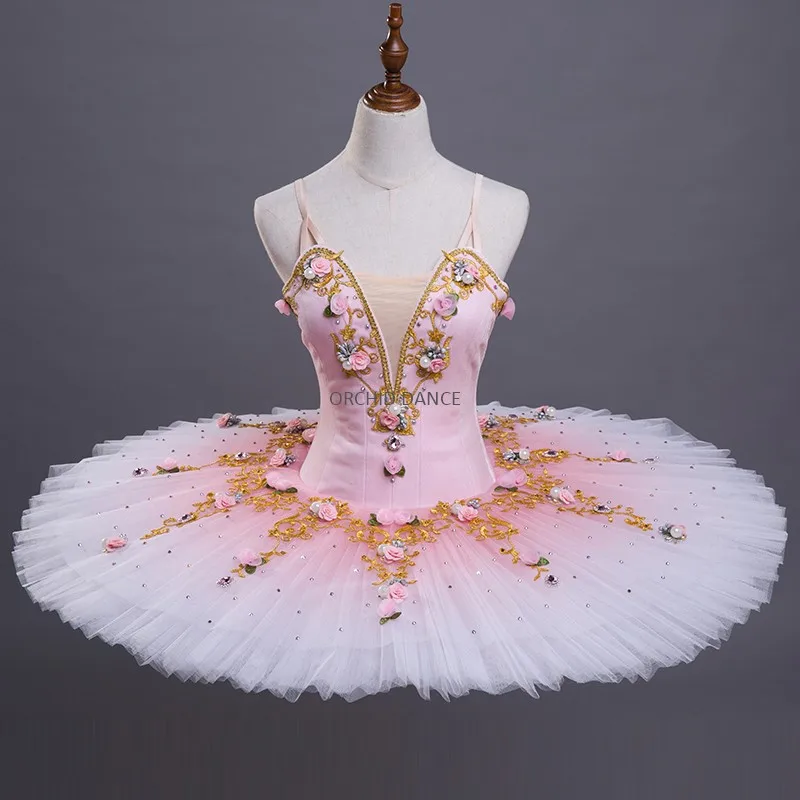 

Professional High Quality Custom Size 12 Layers Competition Performance Wear Adult Girls Pink Dress Ballet Tutu