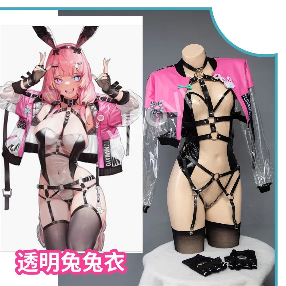 

Original Design Bunny Girl Anime Doujin Cosplay Costume Woman Transparent Leather Jumpsuits Sexy Bunny Cosplay