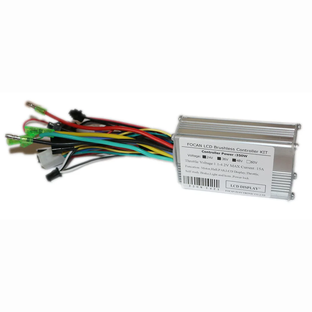 24V 36V 48V 250W 350W 450W DC Brushless With Hall  Motor Controller with LCD Display Cable For Ebike Speed Controller parts