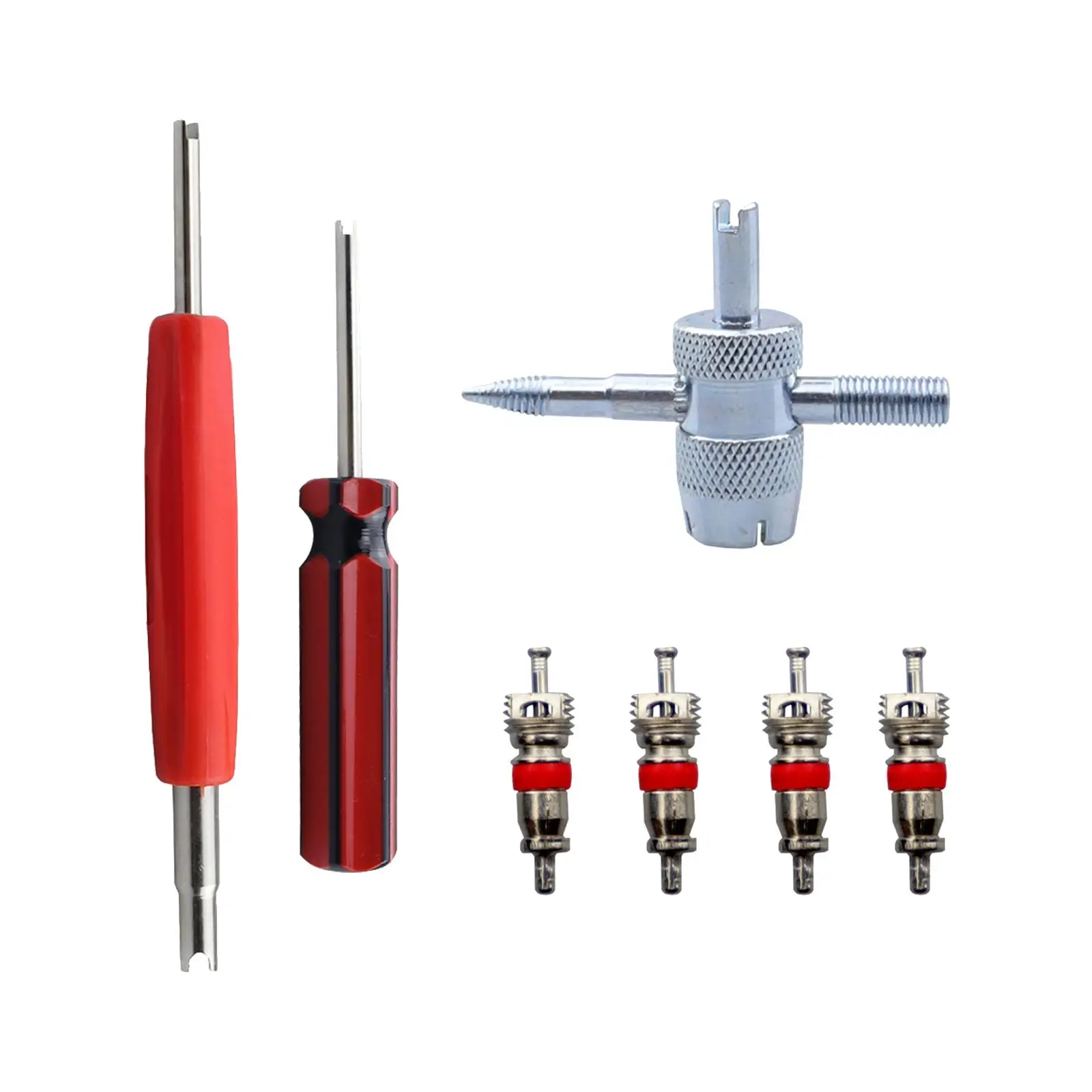 Heavy Duty Zinc Alloy Valve Stem Removal Tool Easy Disassembly Valve Core Remover for Car Bicycle Motorcycles