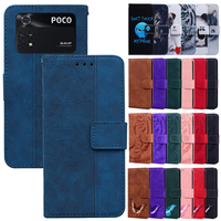 Leather Case For Xiaomi Poco M4 Pro 4G Magnetic Flip Wallet Case Cover For Xiomi Mi PocoM4 Pro 5G M4Pro Card Slot Phone Cases