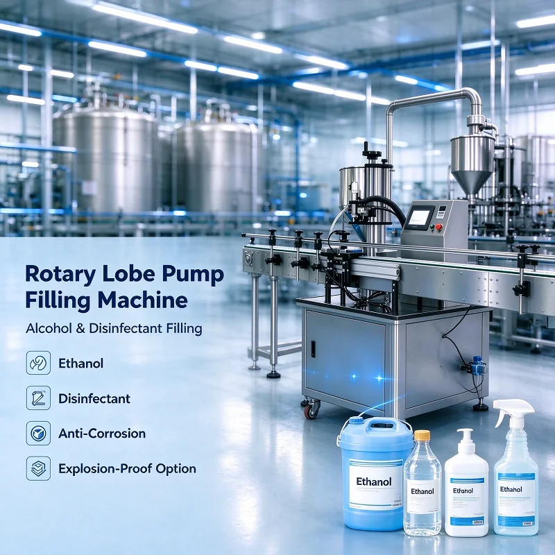 Liquid Filling Machine Rotary Lobe Pump CIP Cleanable Touch Screen for Milk Yogurt Syrup Sauce Bottle Jar Customizable