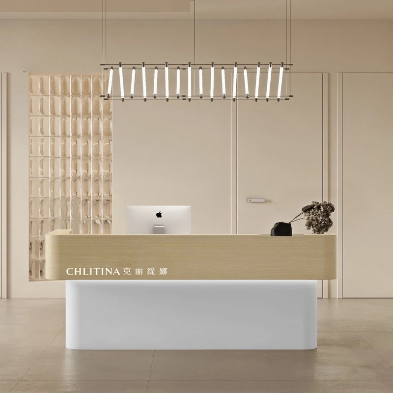 

Minimalist Japanese Reception Desks Homestay Beauty Salon Reception Desks Manicure Office Furniture Reception Et Table YS40CC