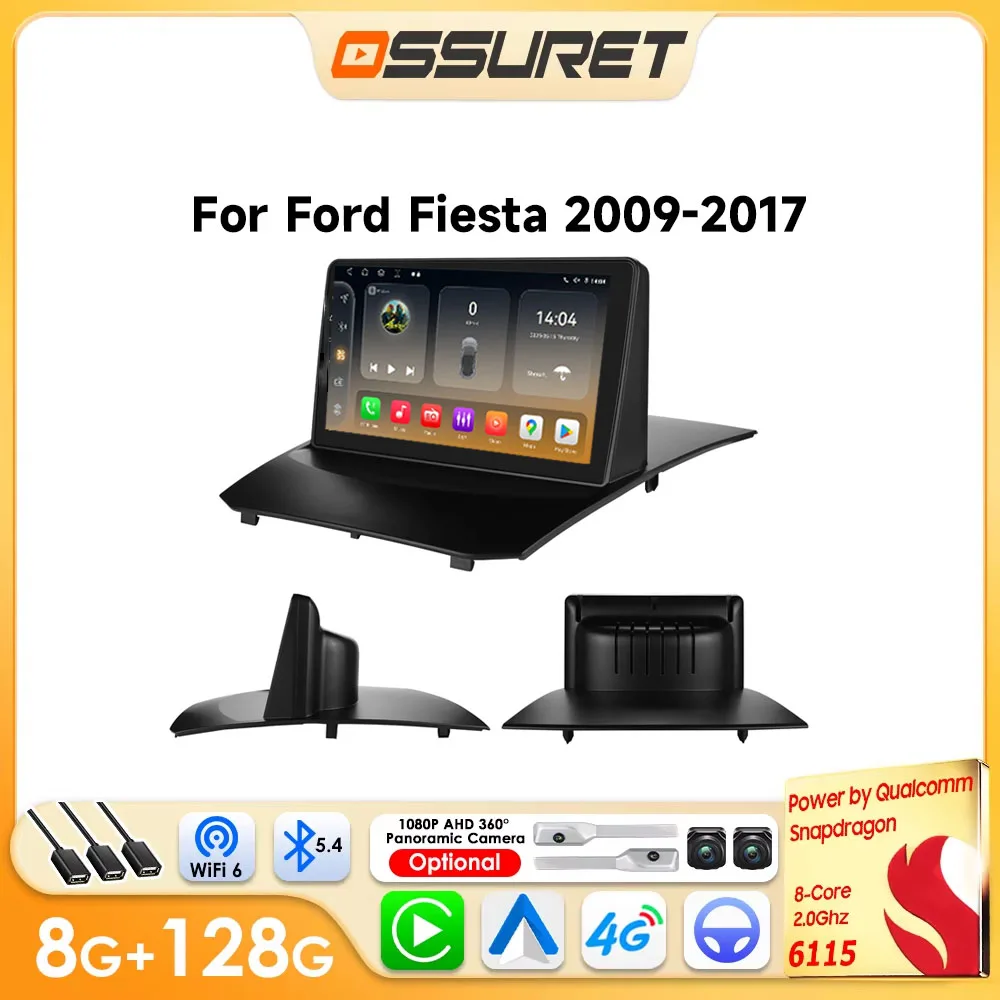 Android Auto-Player für Ford Fiesta 2009-2017 Autoradio Multimedia GPS 6115 Intelligenter Bildschirm Stereo Drahtloses Carplay Autoradio