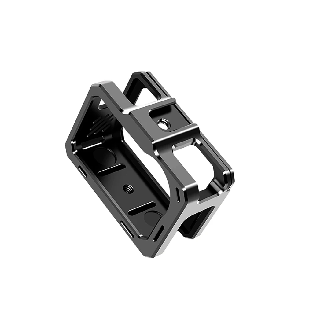 Schutzhülle aus Aluminiumlegierung für AKASO Brave8 Lite, schwarz, starkes Metall-Action-Kameragehäuse, Rahmenkäfig mit 1/4-Zoll-20-Schraubenloch – Detail 9