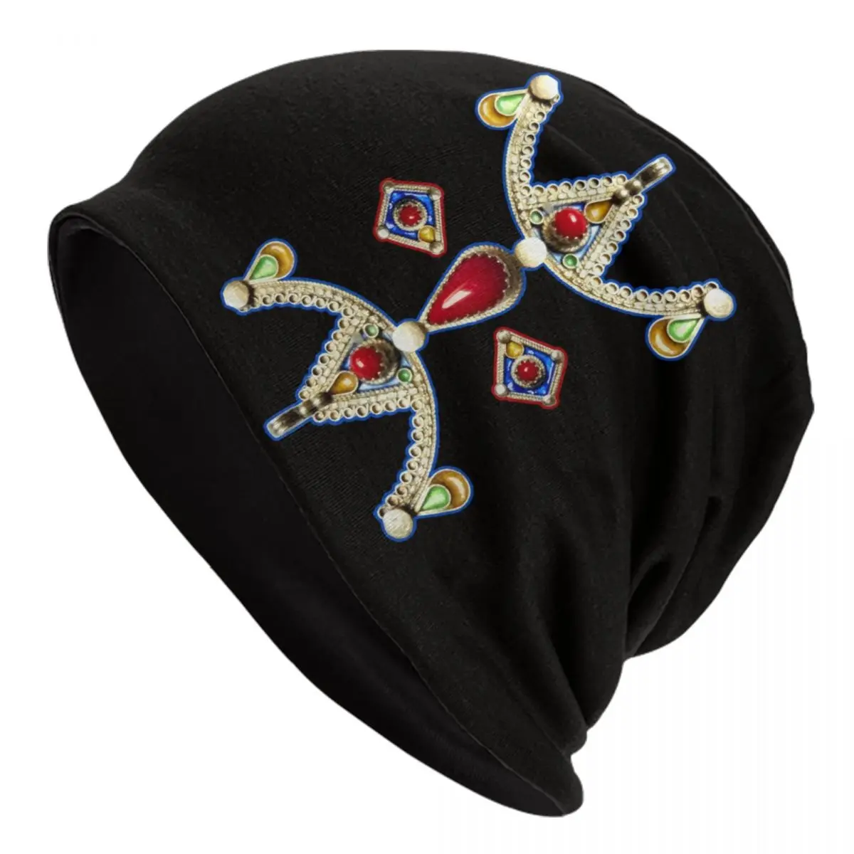 Custom Z Imazighen Kabyle Jewelry Skullies Beanies Caps Streetwear Winter Knitting Hat Unisex Amazigh Berber Ethnic Bonnet Hats