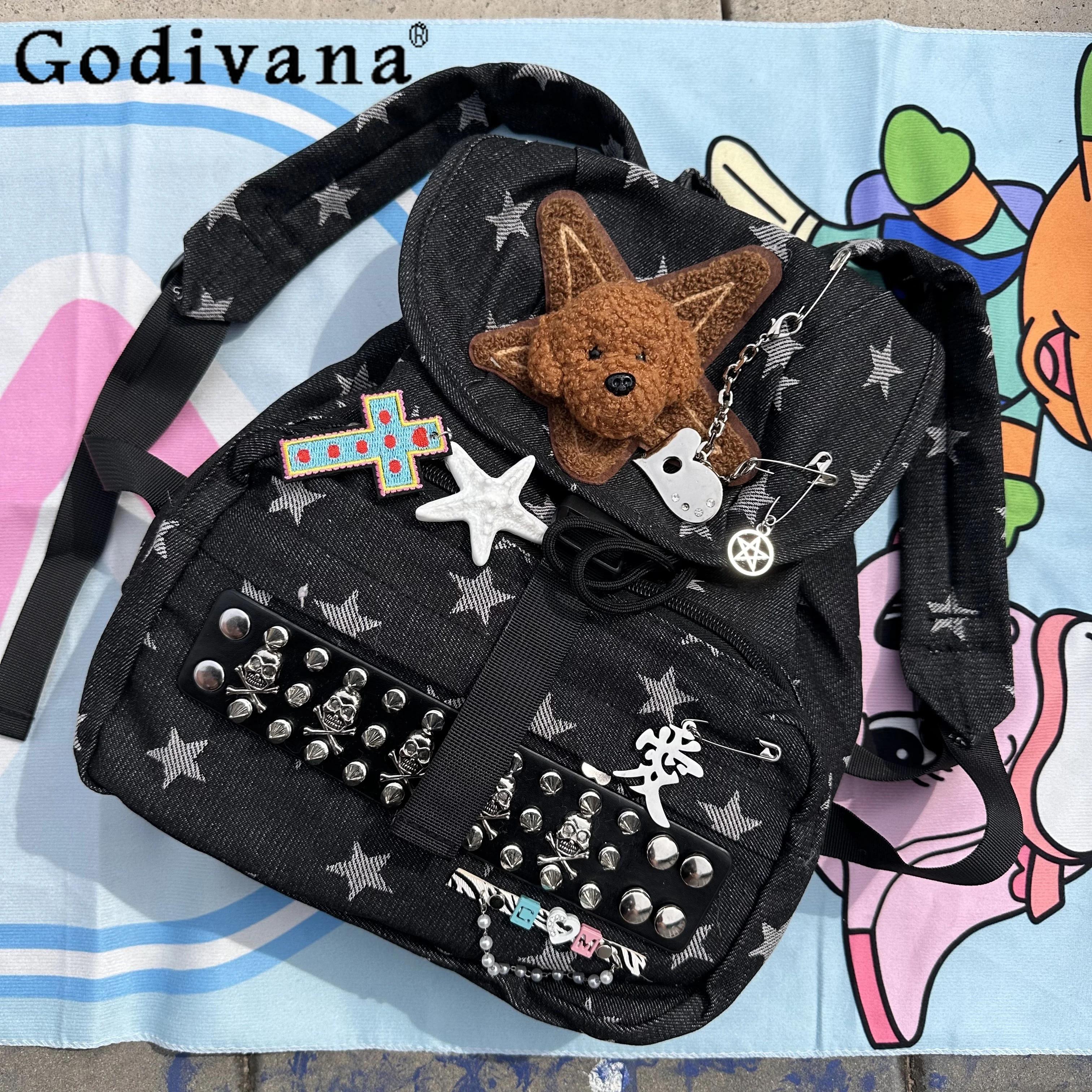 

Y2K Subculture Japanese Original Retro Hot Girl Casual Backpack Sweet Cool Girl Commuting Large Capacity Student School Bag