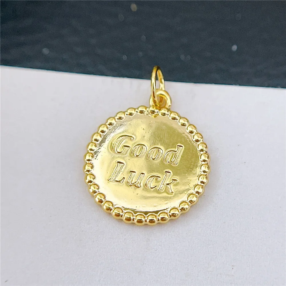 1PCS real 18K Gold plated jewelry accessories charms pendants DIY bracelet necklace making jewelry findings