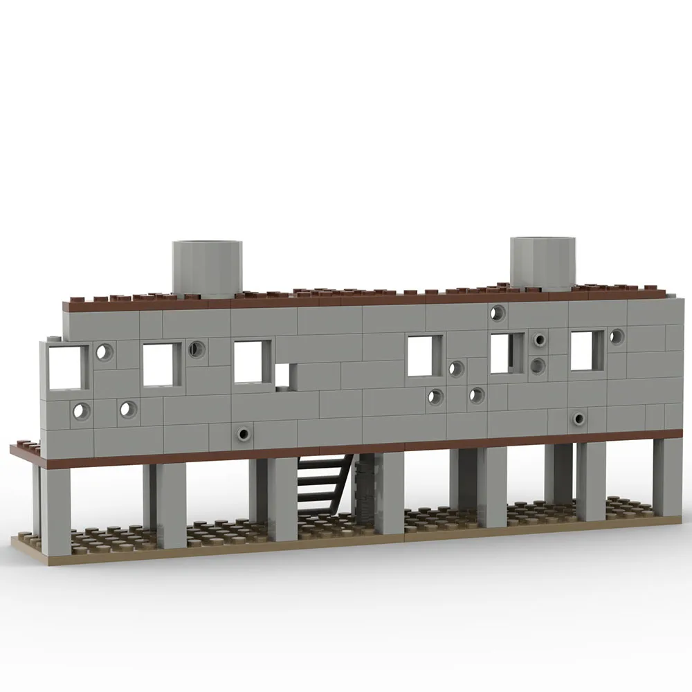 Série militar danificada casa arquitetura blocos de construção diy guerra ruínas cena modelo montagem tijolos educação brinquedos para crianças