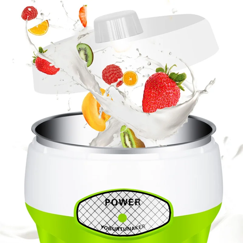 AT28-máquina compacta para hacer yogur griego, máquina para hacer yogur casero DIY para el hogar, yogur orgánico, fabricante de queso, enchufe estadounidense