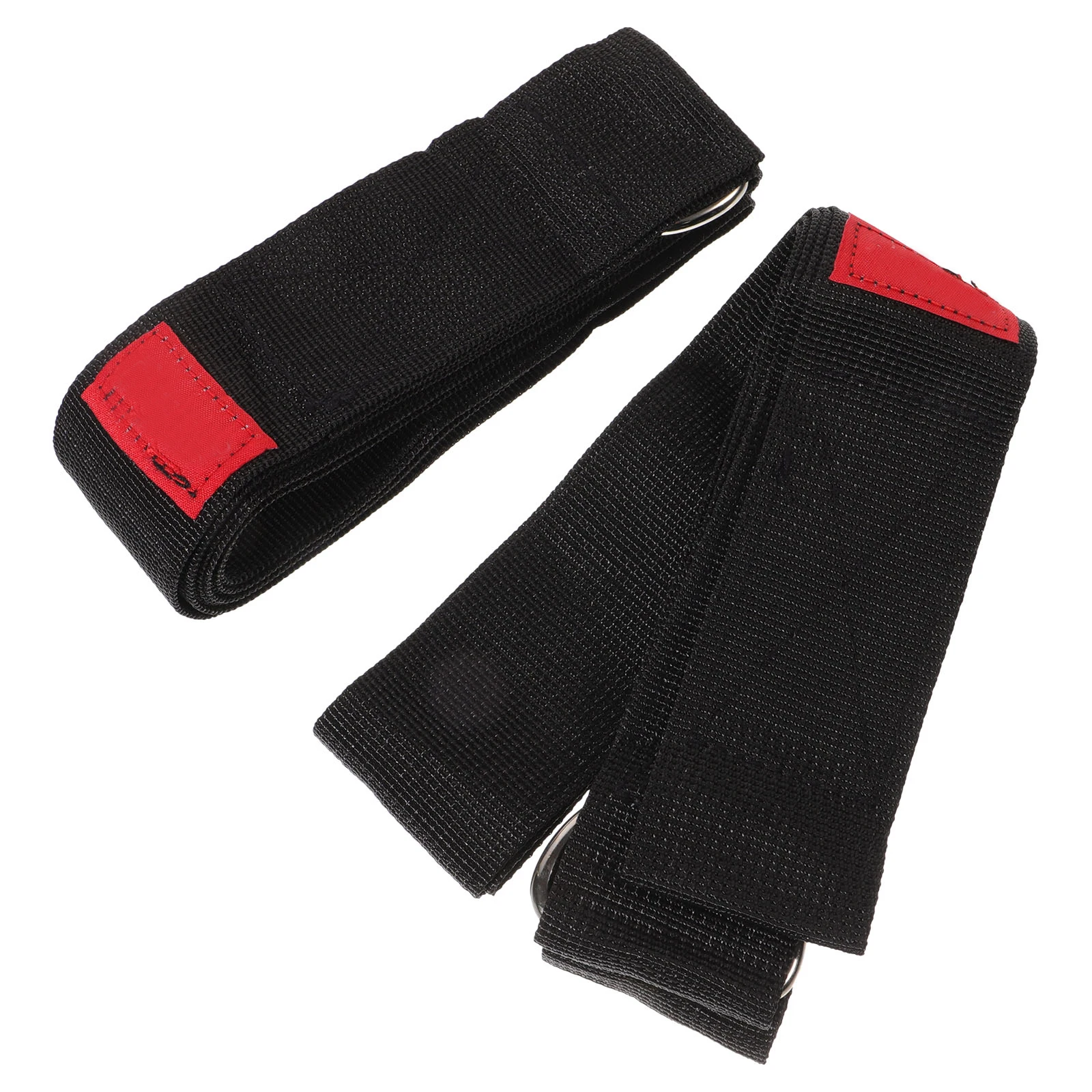 

2 Pcs Strap Hook Hammock Tree Hanging Belt Suite Black Stainless Steel Swing Rope