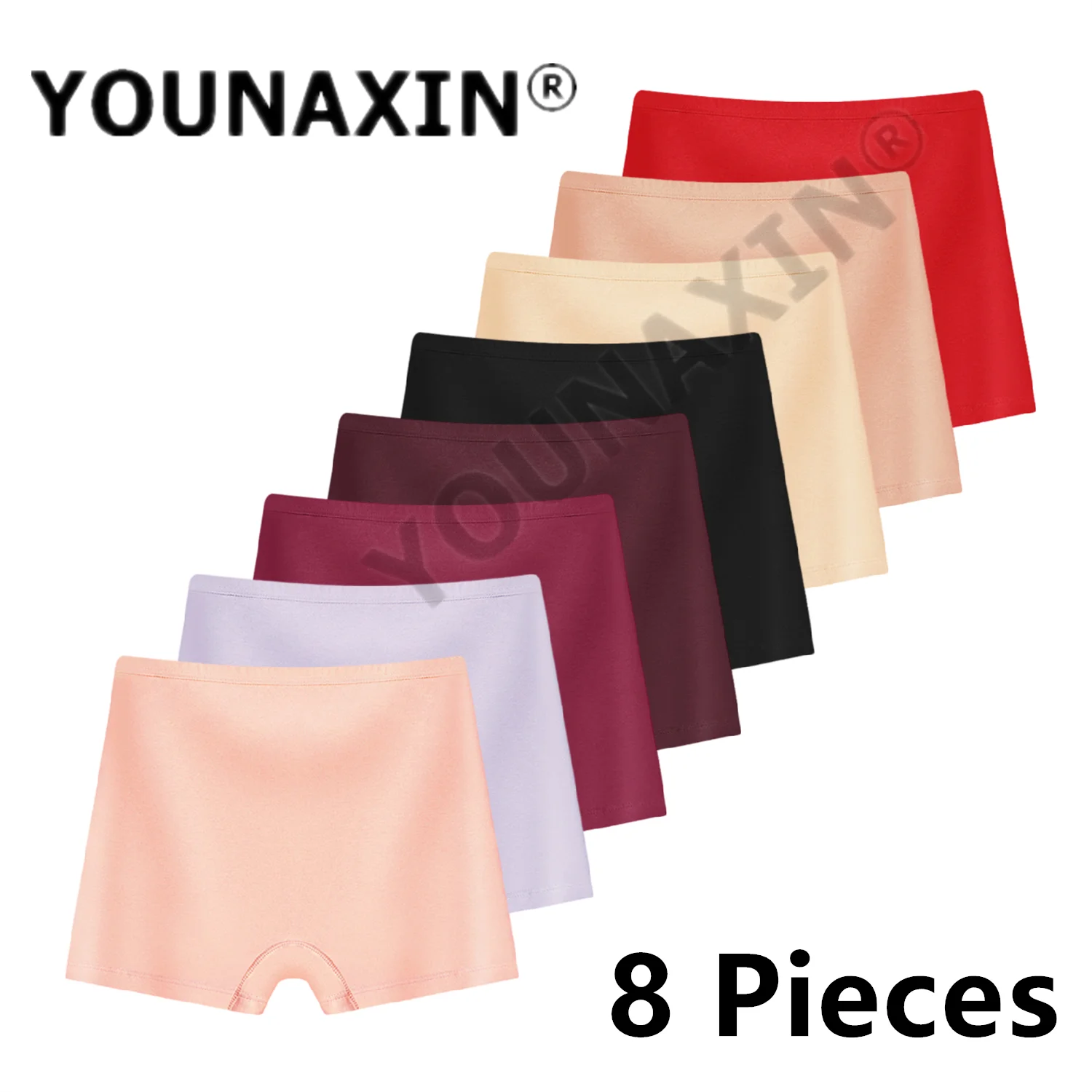 8 Pieces Women's Boxers Briefs Big Size Lingerie Cotton Undies Underwear Breathable Large Panties XL 2XL 3XL 4XL 5XL 6XL