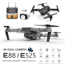 E88 Easy FPV VR 미니 드론, 항공 사진, 장거리 접이식 쿼드콥터, 카메라 원격 제어 헬리콥터 장난감 선물