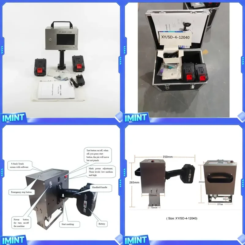 Lightweight XY/SD4 Handheld Electric Marking Machine with Li-battery Portable Lithium Battery Marking Machine Metal