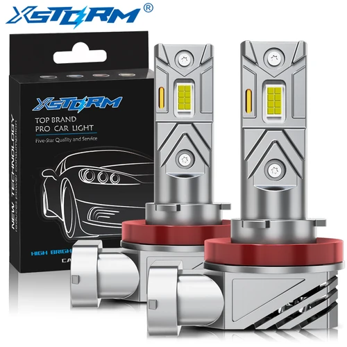XSTORM-bombilla LED para faro delantero de coche, luz antiniebla, lámpara Turbo, Canbus H8 H11 H16 JP 9005 HB3 9006 HB4, 12V 6500K