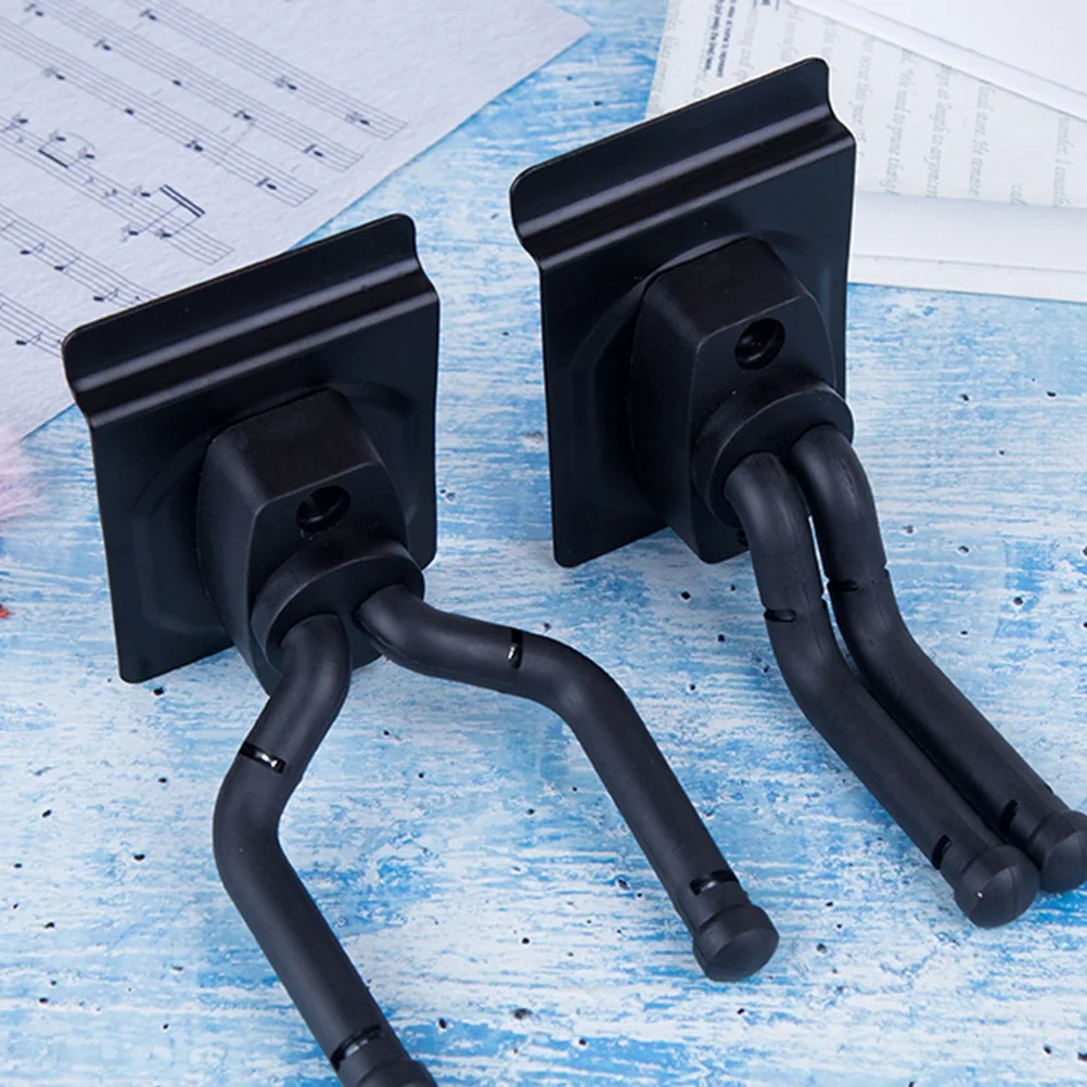 

2 PCS Guitar Hook Folk Wall Rack Holder Hanger Lightweight Plastic Mount Sponge