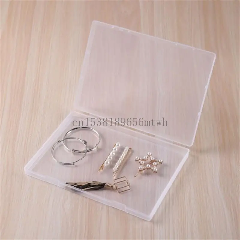 

5 Pieces Stackable Flat Boxes Clear Storage Container Letter and Paper Holder B03D