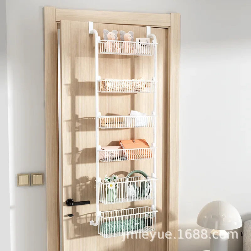 

Basket Rack Household Multi-Layer Punch-Free Storage Basket Bedroom Bathroom Sundries Basket Storage Rack behind the Door